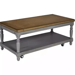 Two Tone Coffee Table and End Tables, Set of 3