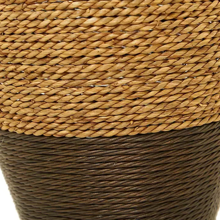 Two-Toned Natural Seagrass Floor Vase, 27 in.