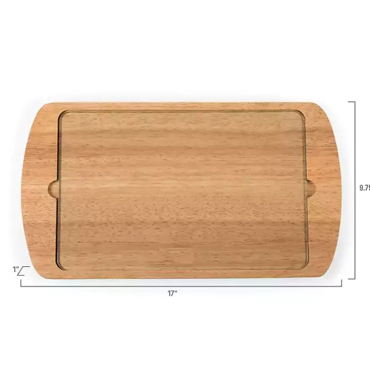 USC Trojans Wood and Glass Serving Board