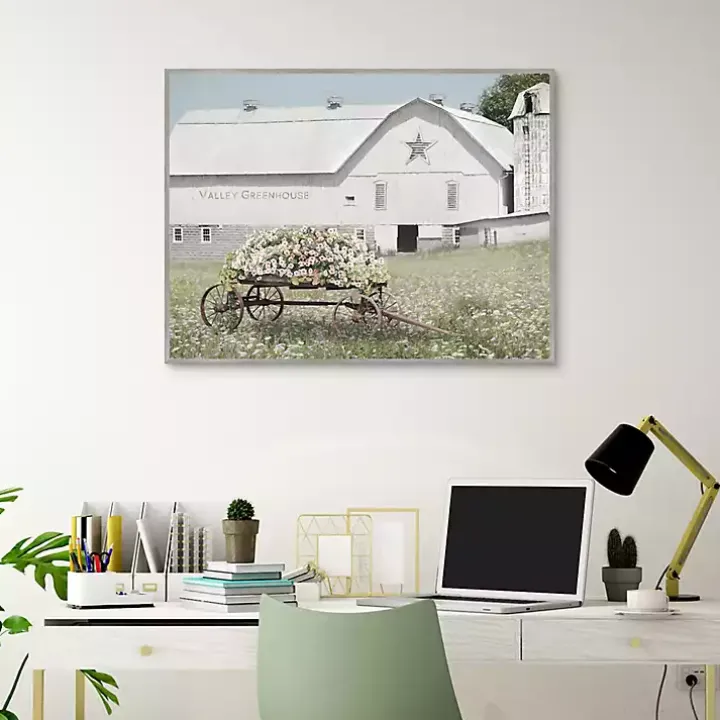 Valley Greenhouse Framed Art Print