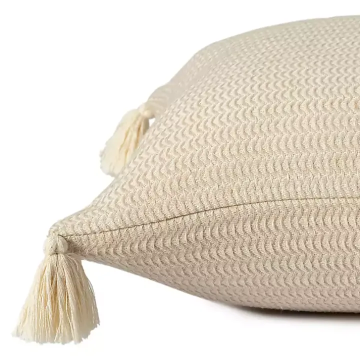 Vanilla Trapeze Organic Cotton Throw Pillow
