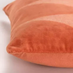 Velvet Orange Monochrome Shapes Throw Pillow