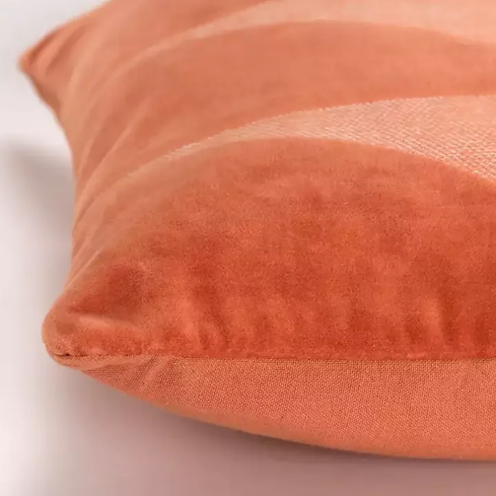 Velvet Orange Monochrome Shapes Throw Pillow