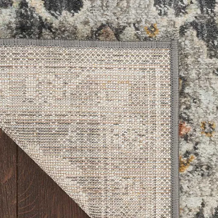 Vintage Charcoal Oushak Area Rug, 5x7