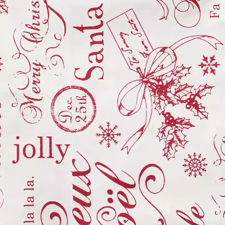Vintage Christmas Print Napkins, Set of 6