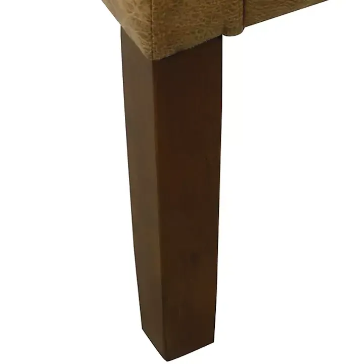 Vintage Faux Leather Swoop Accent Chair