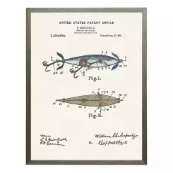 Vintage Fishing Lure Patent Framed Art Print