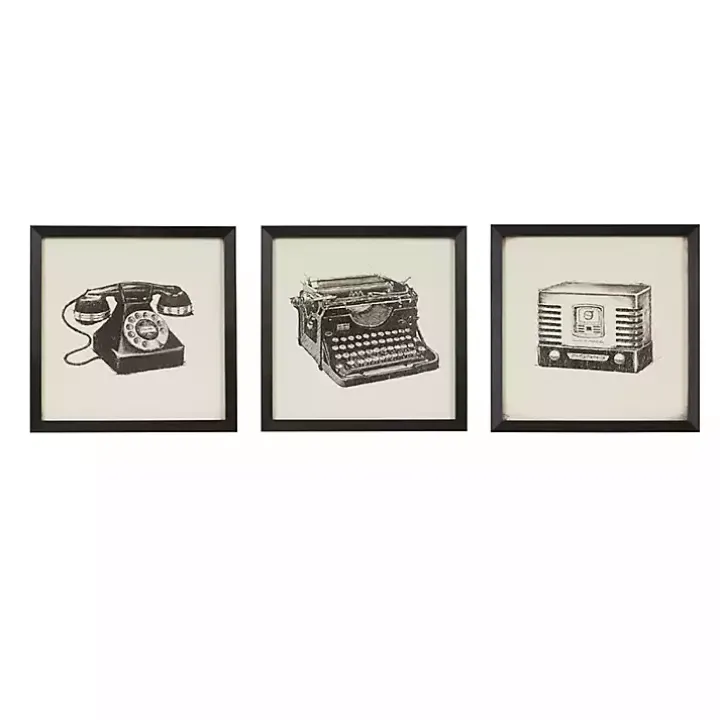 Vintage Model Framed Art Prints, Set of 3