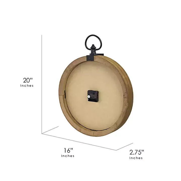 Vintage Pocket Watch Wooden Wall Clock
