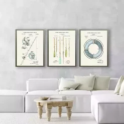 Vintage Ring Bouy Patent Framed Art Print