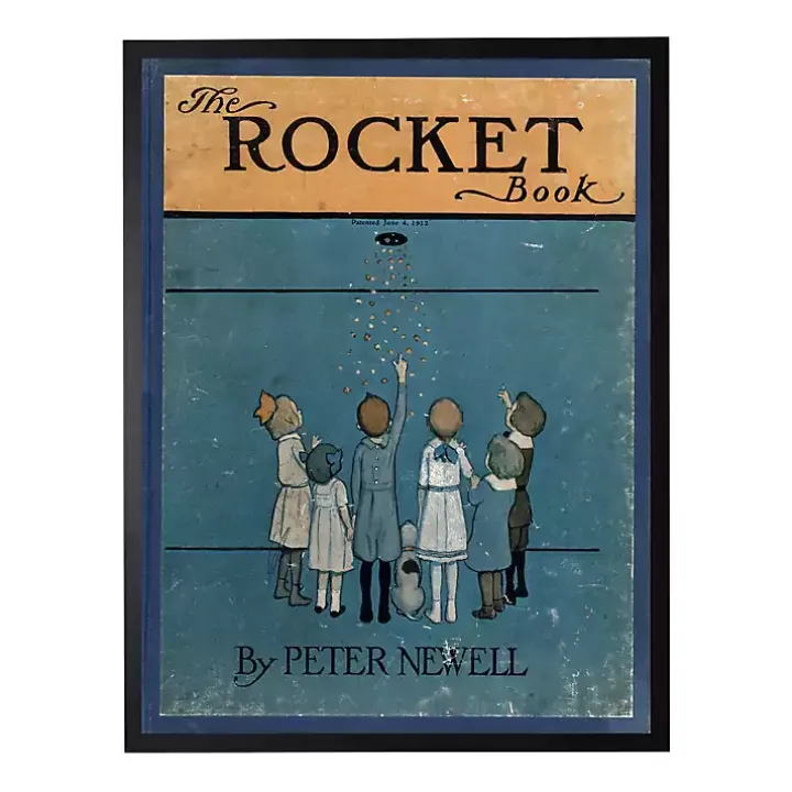 Vintage The Rocket Book Cover Framed Wall Art