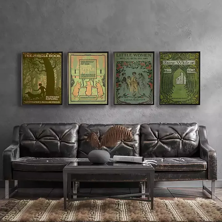 Vintage Three Little Pigs Cover Framed Wall Art