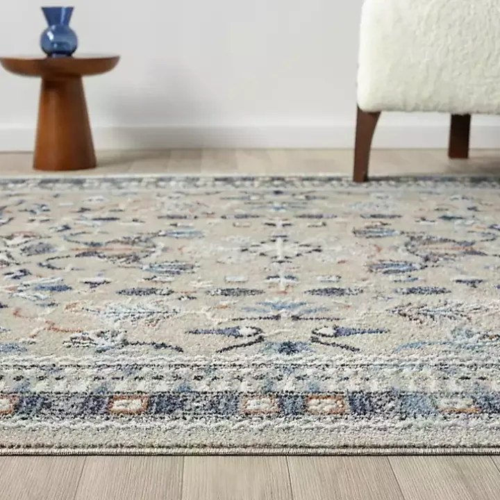 Vista Blue Beige Area Rug, 7x9