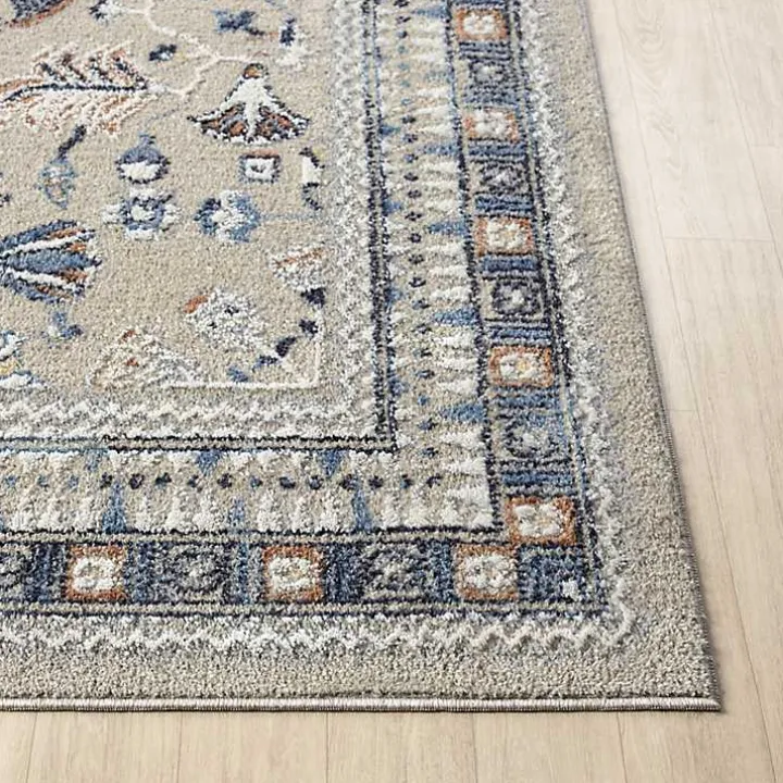 Vista Blue Beige Area Rug, 7x9