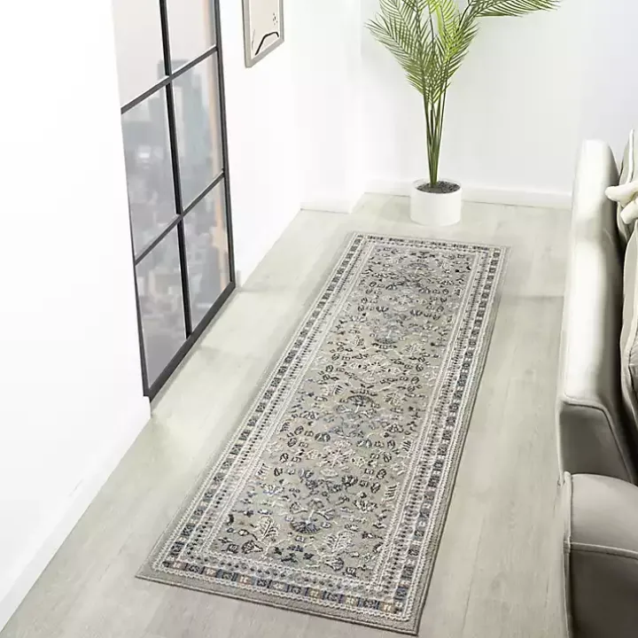 Vista Blue Beige Runner, 2x7