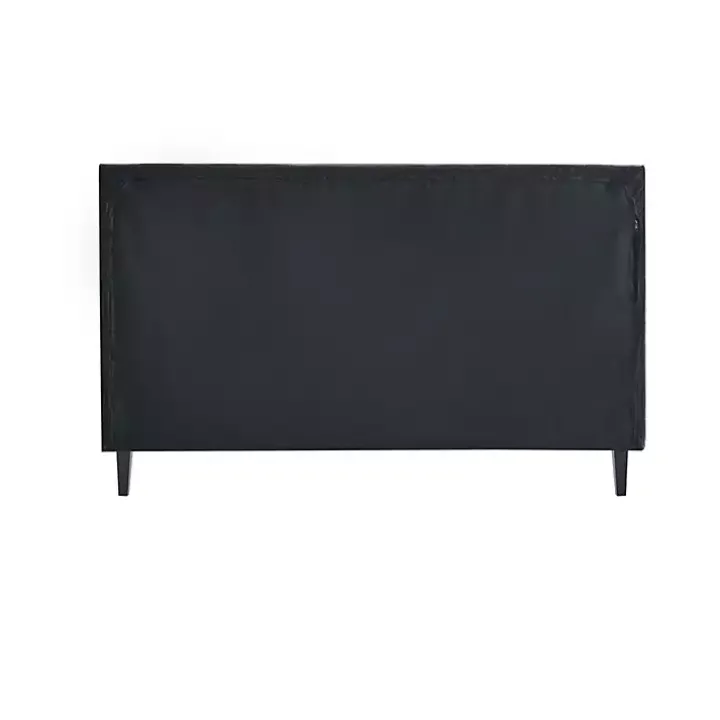 Viv Charcoal Diamond Tufted Queen Bed Frame