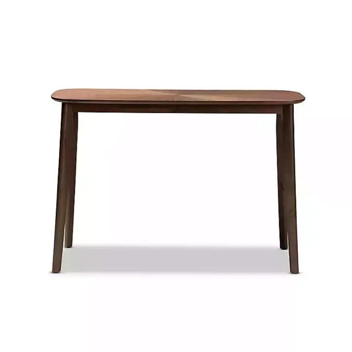 Walnut Brown Wood Frame Splayed Legs Console