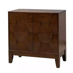 Walnut Geometric Mabel 2-Door Cabinet