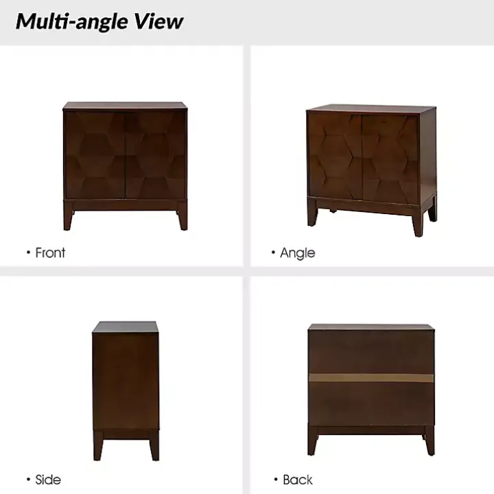 Walnut Geometric Mabel 2-Door Cabinet