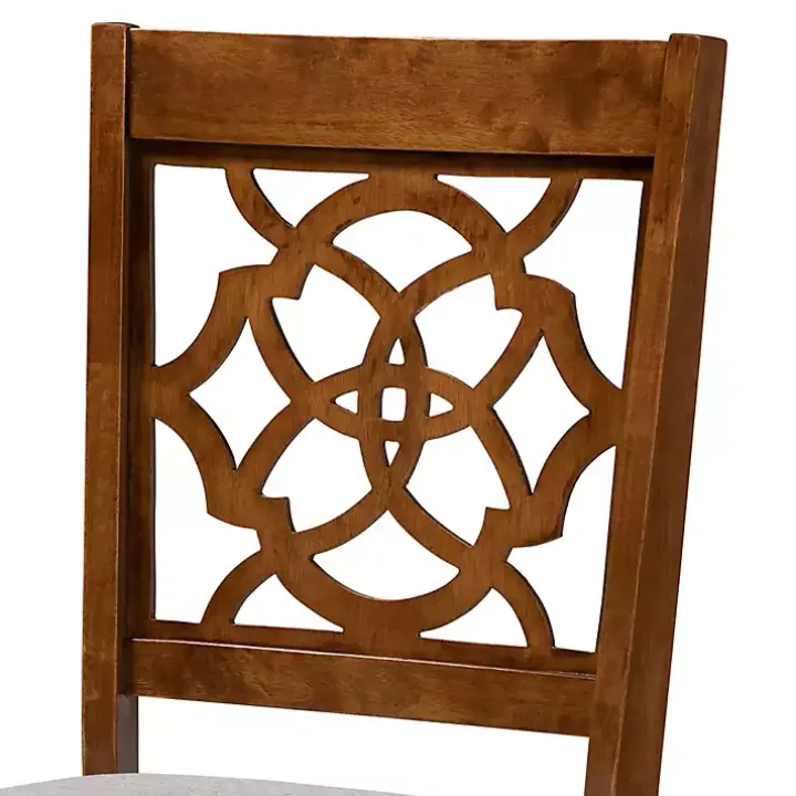 Walnut Lylah Upholstered Dining Chairs, Set of 4