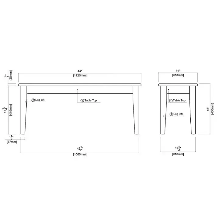 Walnut Wooden Dining Bench