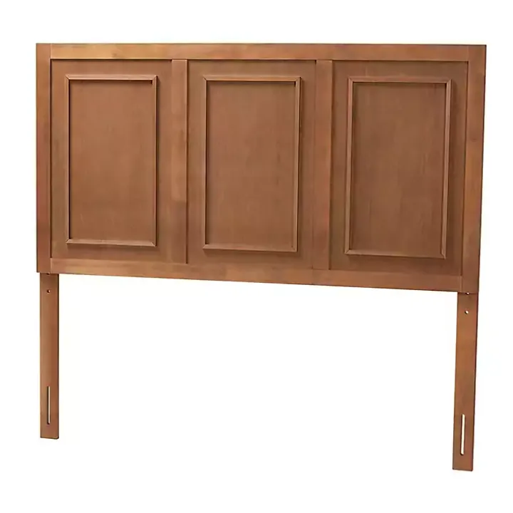 Warm Brown 3-Panel Wood Full Headboard