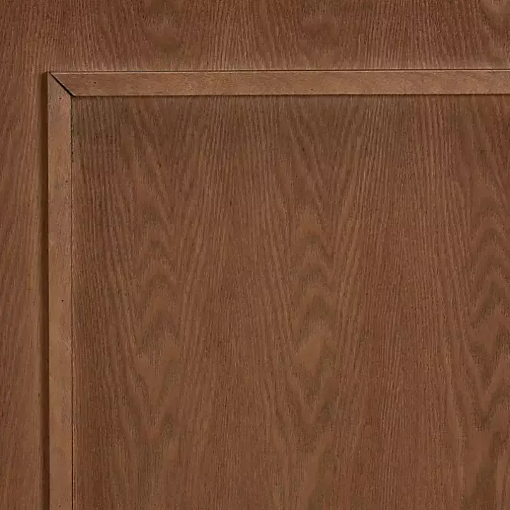 Warm Brown 3-Panel Wood Full Headboard