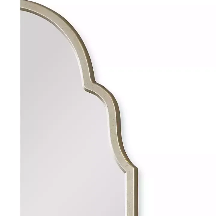 Warm Silver Arched Wall Mirror