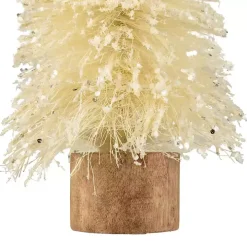Warm White Glitter Bottle Tree Stump Base