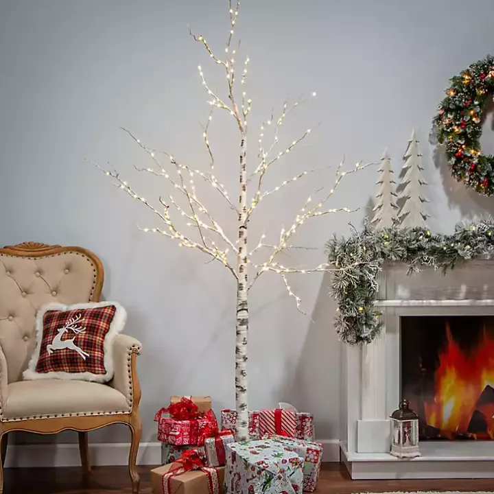 Warm White Pre-Lit Birch Tree