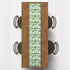 Watercolor Clovers Table Runner, 90 in.