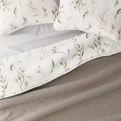 Watercolor Leaves Reversible 2-pc. Twin Quilt Set