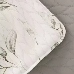 Watercolor Leaves Reversible 3-pc. King Quilt Set