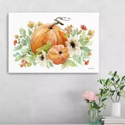 Watercolor Pumpkins Canvas Art Print, 24x16 in.
