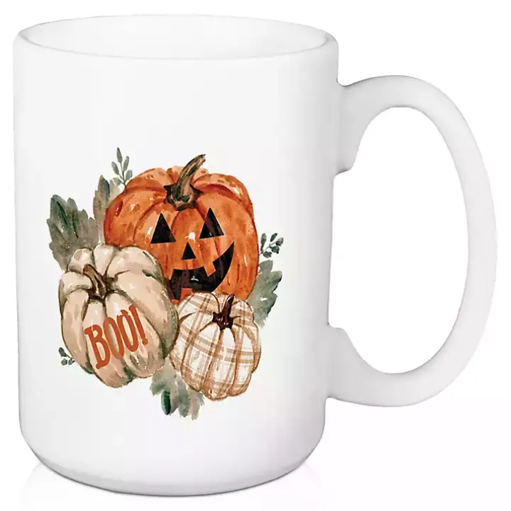Watercolor Pumpkins 2-pc. Halloween Mug Set