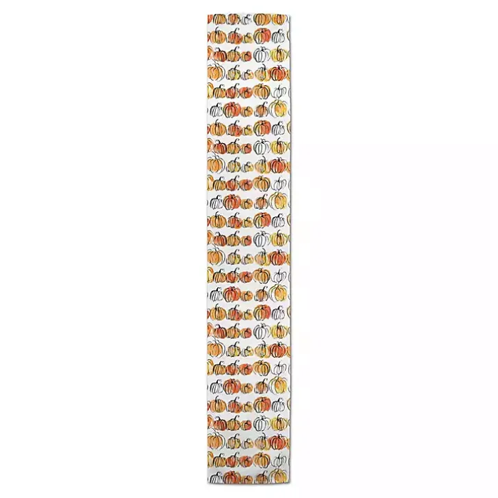 Watercolor Pumpkins Table Runner