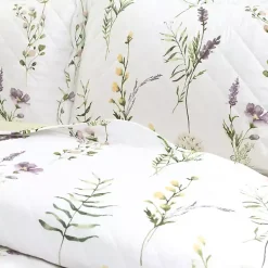 Watercolor Wildflower 3-pc. Full/Queen Quilt Set