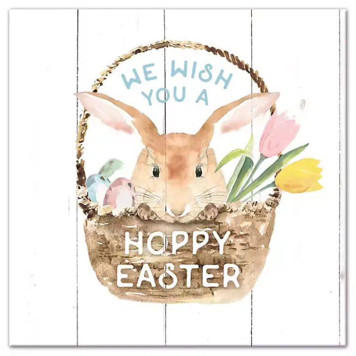 We Wish You A Hoppy Easter Wall Canvas Art Print