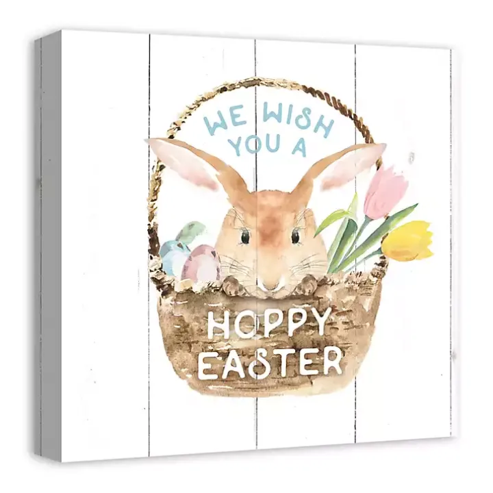 We Wish You A Hoppy Easter Wall Canvas Art Print