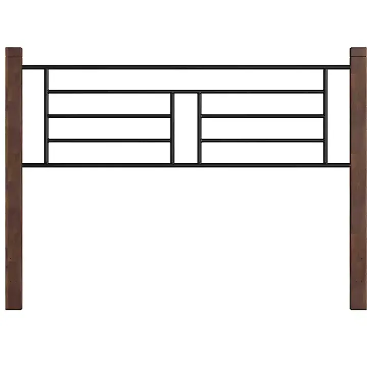 Weathered Brown Farmhouse Queen Bed