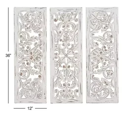 Weathered Gray Wood Panel Wall Plaques, Set of 3