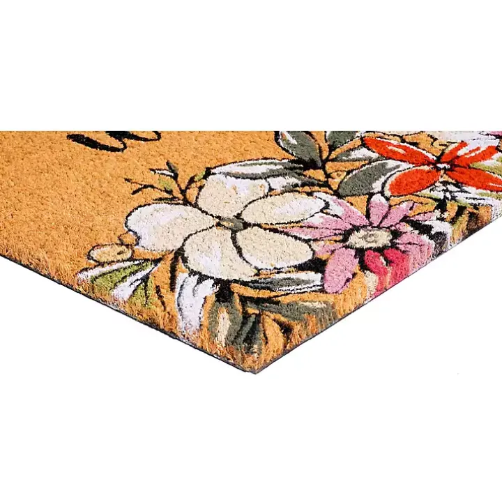 Welcome Floral Doormat