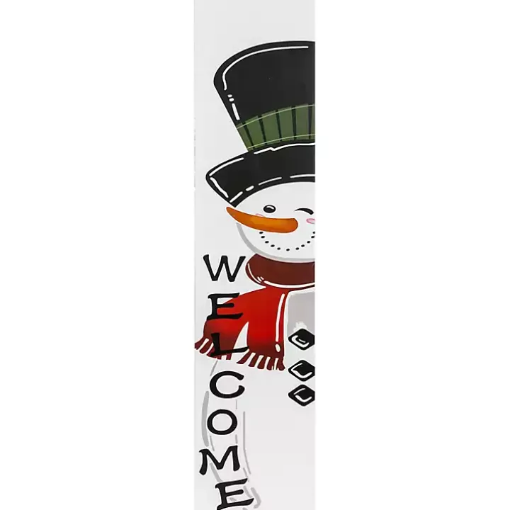 Welcome Snowman Christmas Porch Board