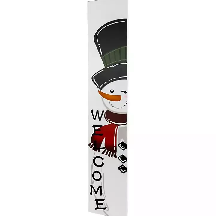 Welcome Snowman Christmas Porch Board