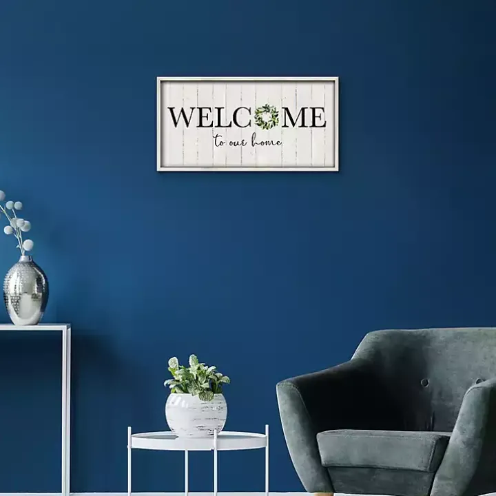 Welcome To Our Home Wreath Wall Plaque