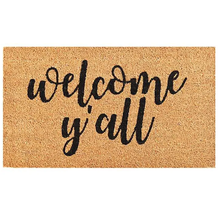 Welcome Y'all Coir Doormat