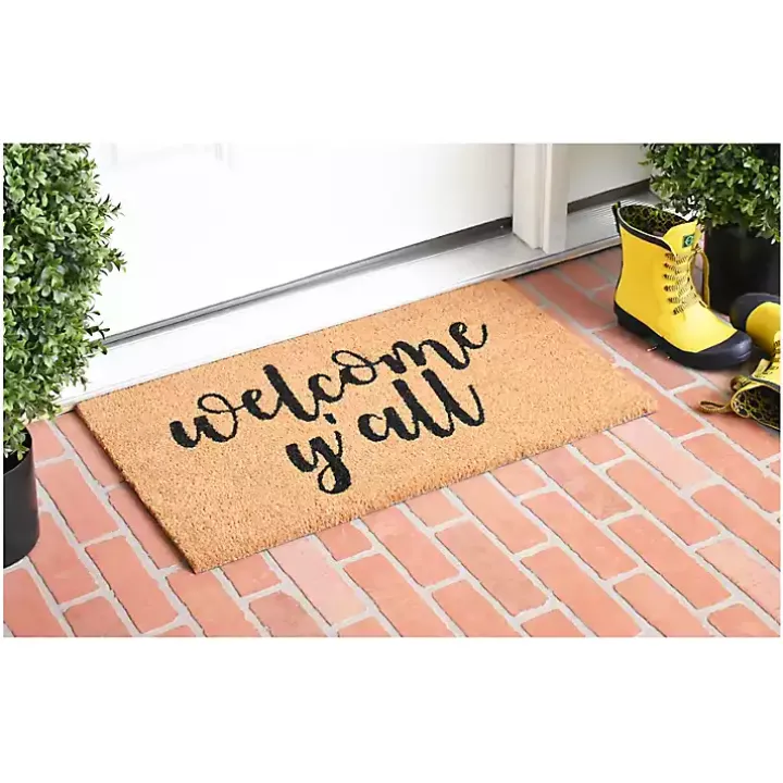 Welcome Y'all Coir Doormat