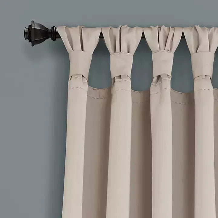 Wheat Knotted Curtain Panel Set, 84 in.