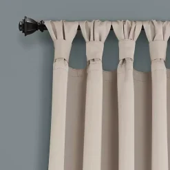 Wheat Knotted Curtain Panel Set, 95 in.