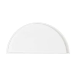 White & Gold Half Moon Dorrah Accent Table